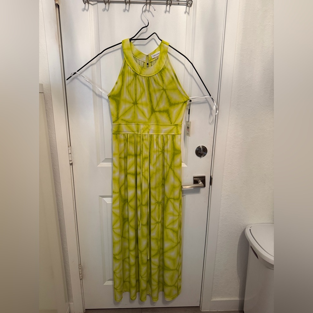 NWT.Calvin Klein Lime Green Dress